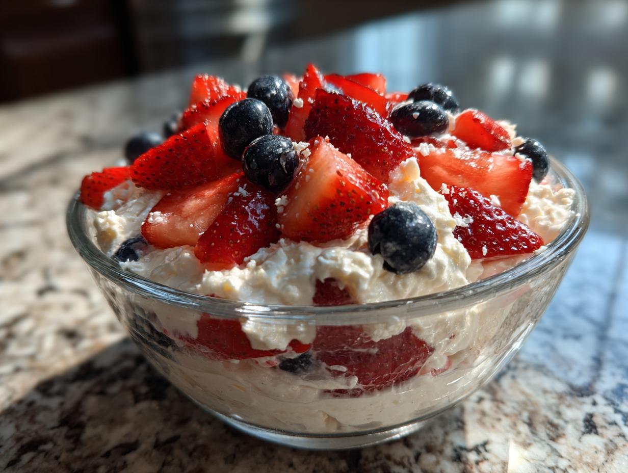 Red, White & Blue Cheesecake Salad