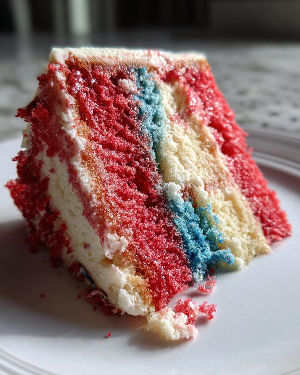 Magical Red White & Blue Marble Cake with 3 Easy Steps 5 Red White & Blue Marble Cake - detail 1