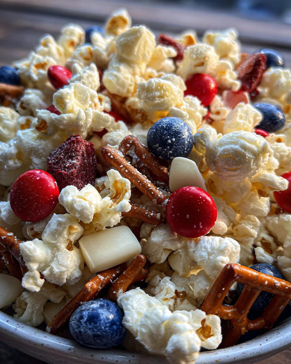 15-Minute Red White and Blue Snack Mix Your Guests Will Devour 6 Red, White, and Blue Snack Mix - detail 1