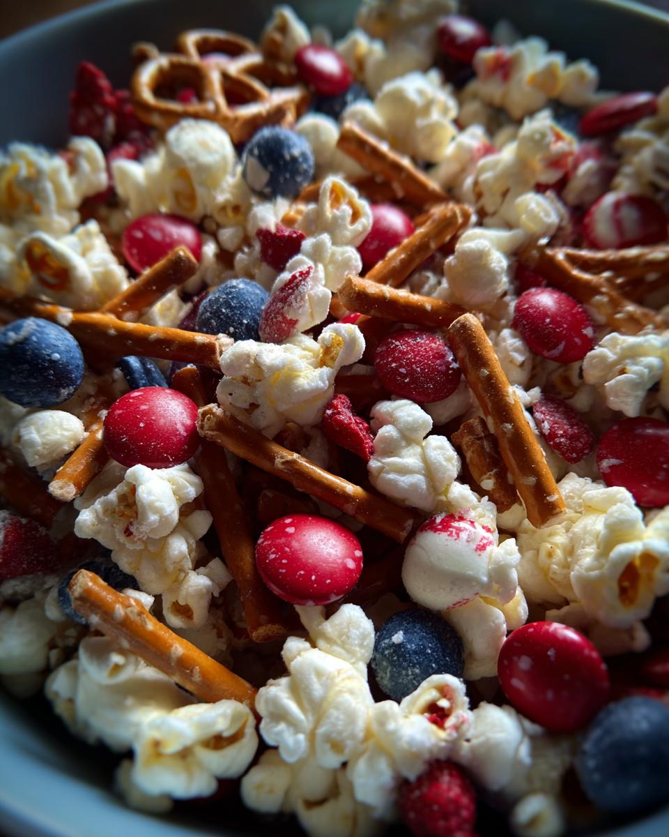 15-Minute Red White and Blue Snack Mix Your Guests Will Devour 7 Red, White, and Blue Snack Mix - detail 2