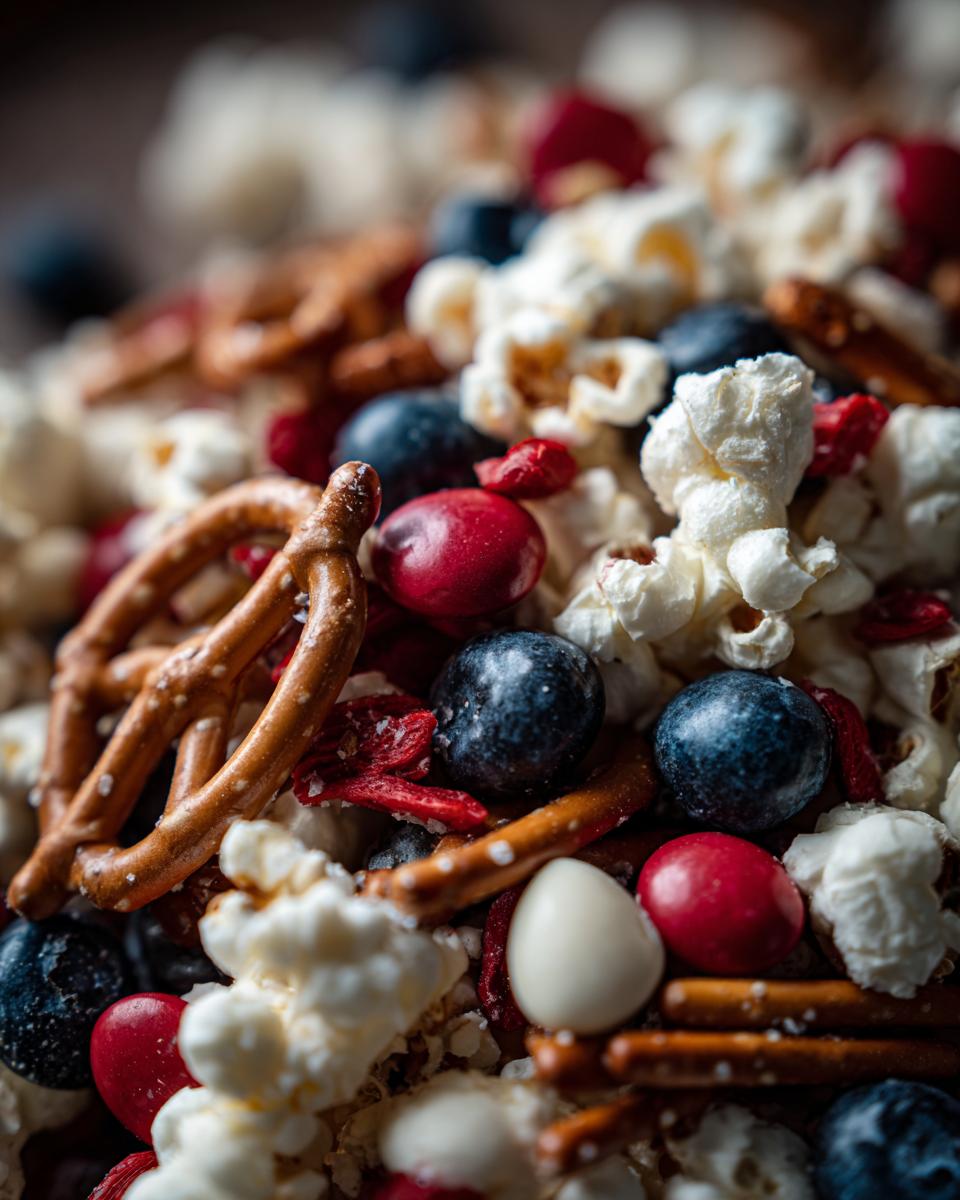 15-Minute Red White and Blue Snack Mix Your Guests Will Devour 9 Red, White, and Blue Snack Mix - detail 4