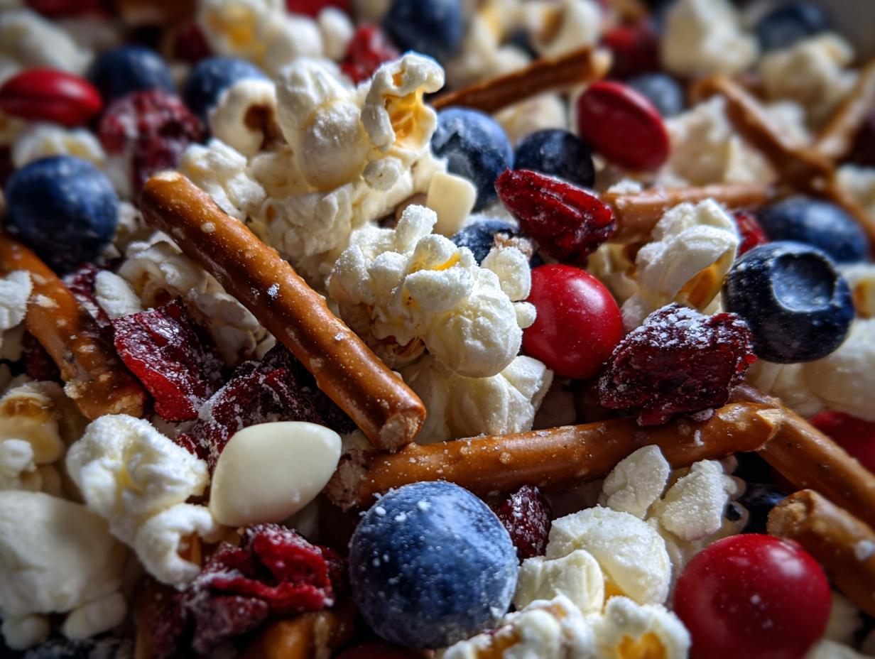Red, White, and Blue Snack Mix