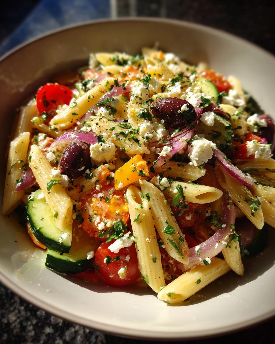 25-Minute Refreshing Mediterranean Pasta Salad Bliss 8 Refreshing Mediterranean Pasta Salad - detail 3
