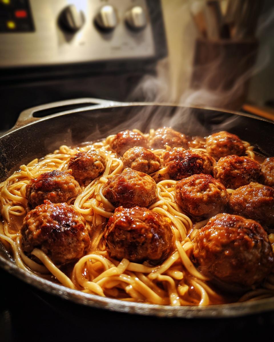 Salisbury Steak Meatball Noodle Skillet - detail 1