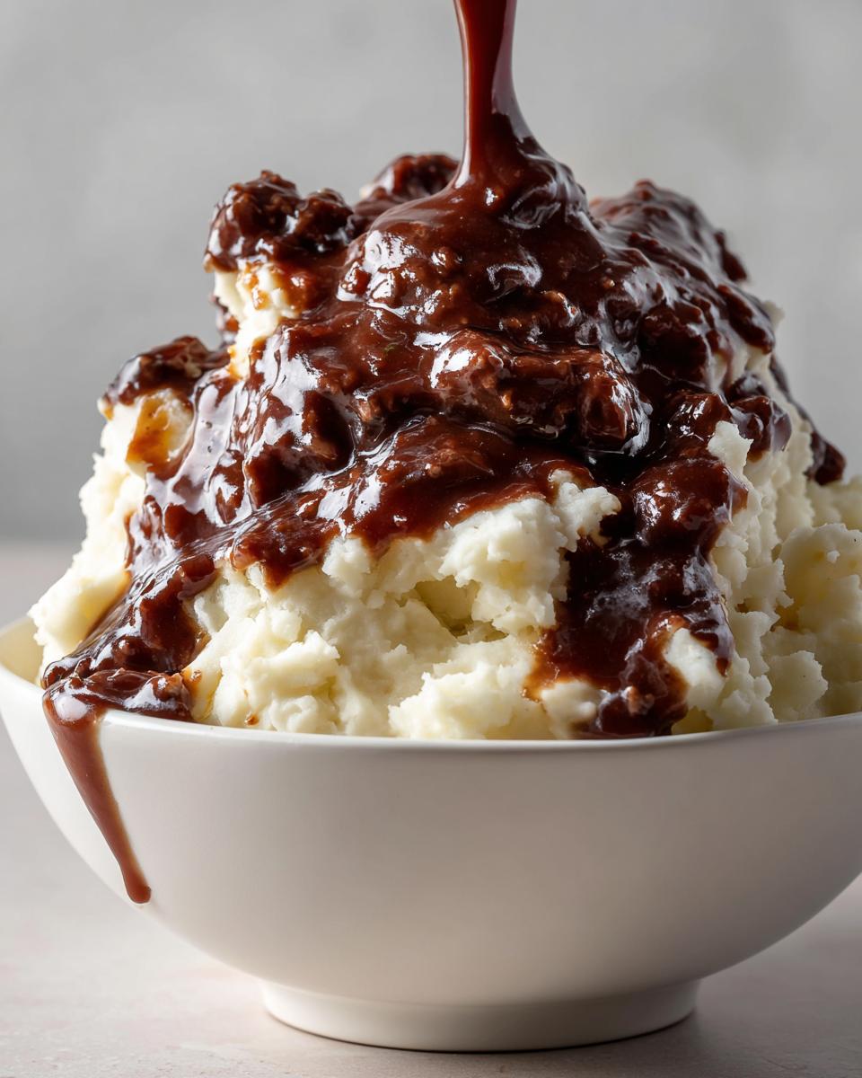 Savory Mashed Potatoes with Beef Gravy - detail 3