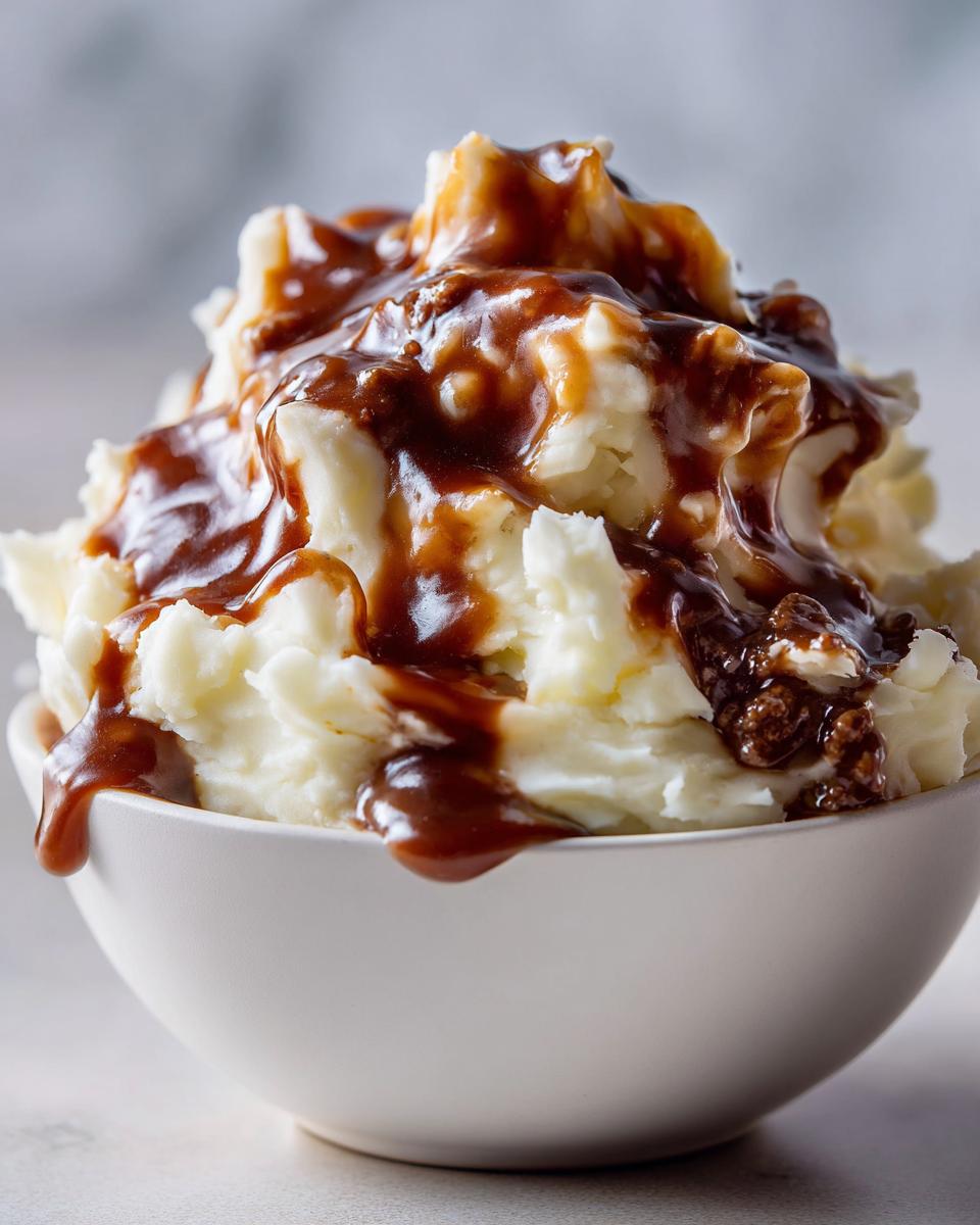 Savory Mashed Potatoes with Beef Gravy - detail 4