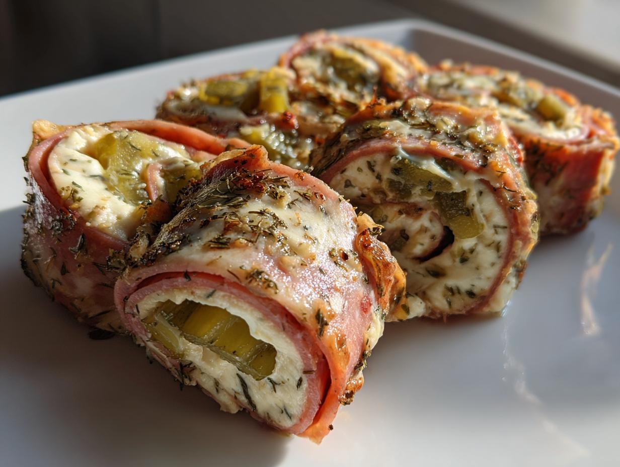Spicy Pickle Roll-Ups