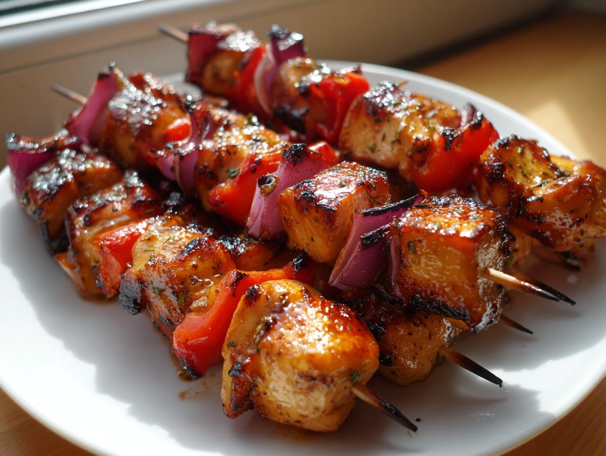 The Best BBQ Chicken Skewers
