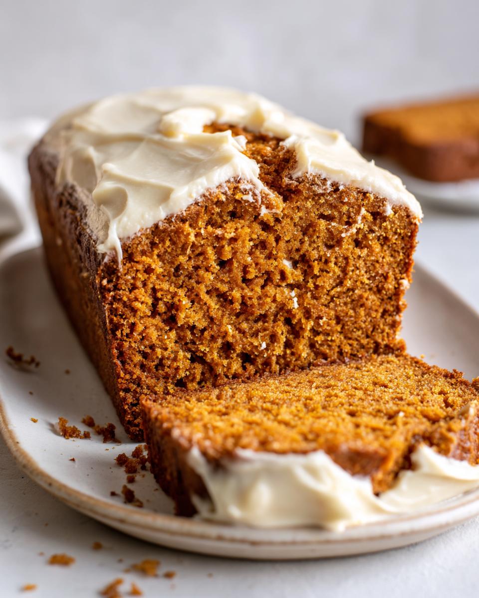 The Best Pumpkin Loaf Cake With Cream Cheese Frosting 6 The Best Pumpkin Loaf Cake With Cream Cheese Frosting - detail 2