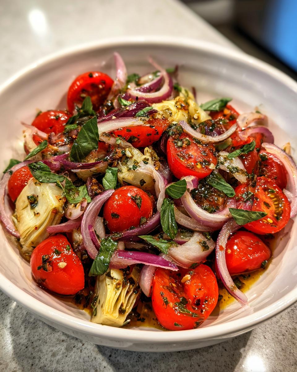 10-Minute Tuscan Artichoke Tomato Salad That's Irresistibly Fresh 6 Tuscan Artichoke Tomato Salad - detail 1