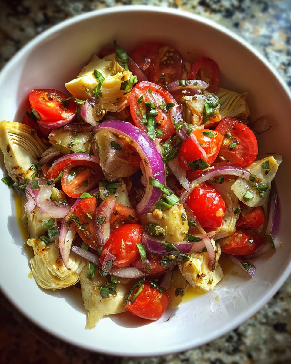 10-Minute Tuscan Artichoke Tomato Salad That's Irresistibly Fresh 8 Tuscan Artichoke Tomato Salad - detail 3