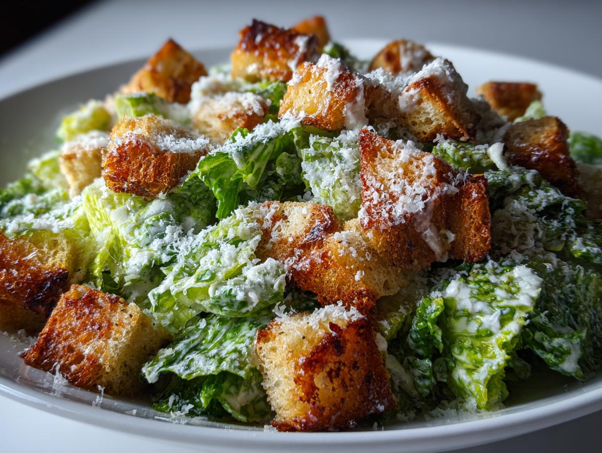 Upside-Down Caesar Salad