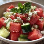 Refreshing Watermelon Salad with Cucumber and Feta in 15 Minutes 10 Watermelon Salad with Cucumber and Feta