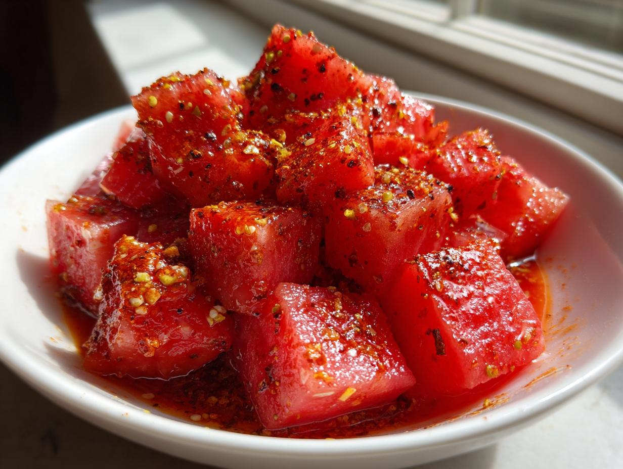 Watermelon Tajín & Chamoy Cups