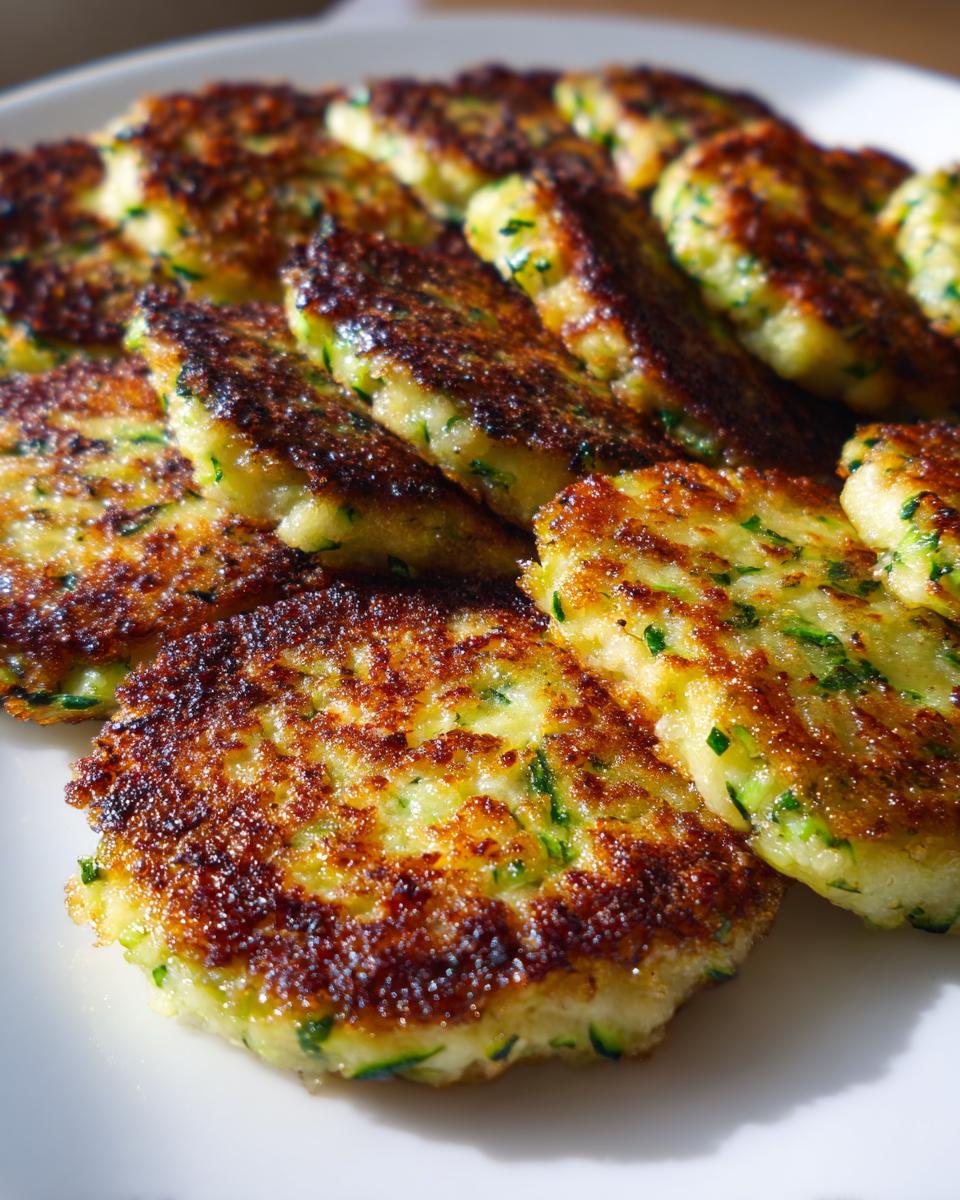 Crispy Zucchini Patties Recipe with 2 Secret Tricks 6 Zucchini Patties - detail 1