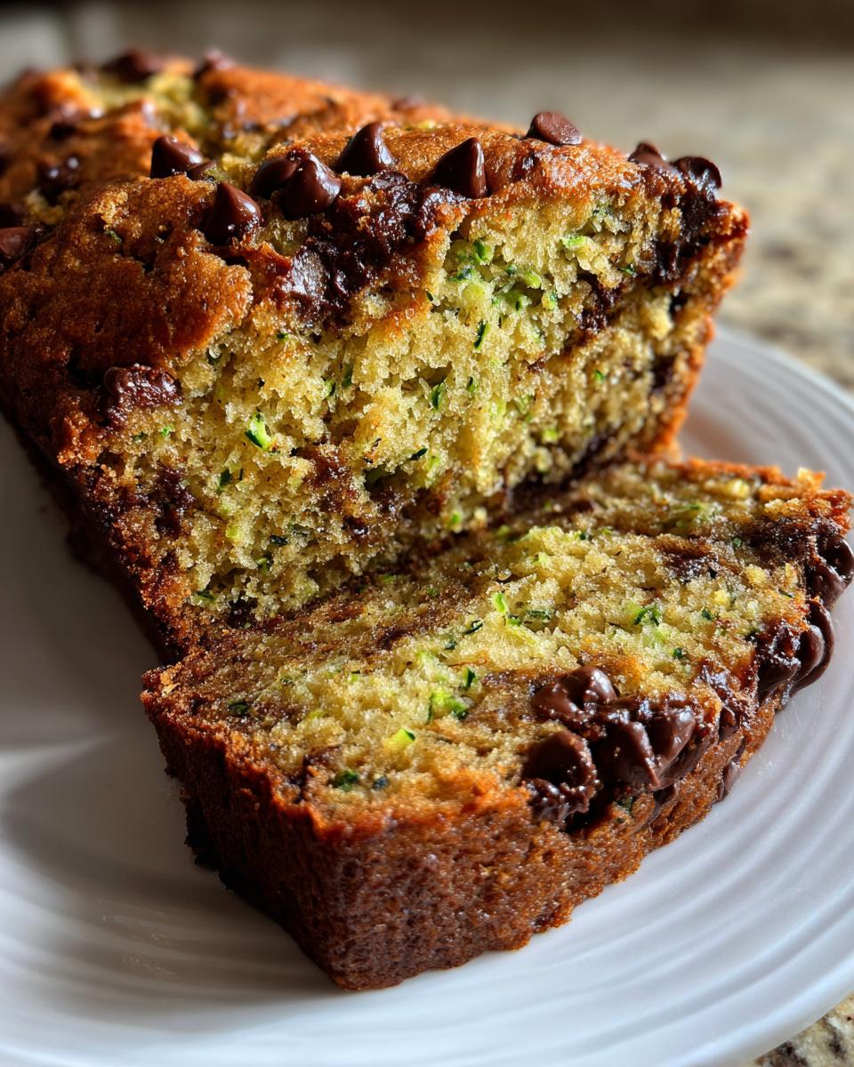 chocolate chip zucchini bread - detail 1
