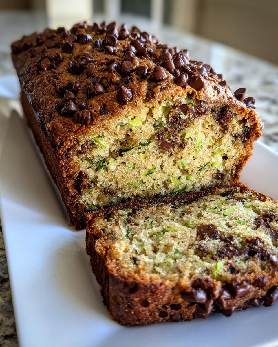 chocolate chip zucchini bread - detail 2