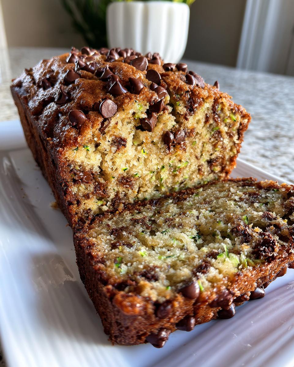 chocolate chip zucchini bread - detail 3
