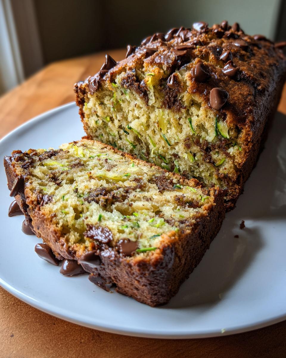 chocolate chip zucchini bread - detail 4