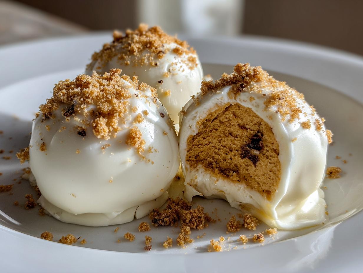 creamy Pumpkin Cheesecake Truffles