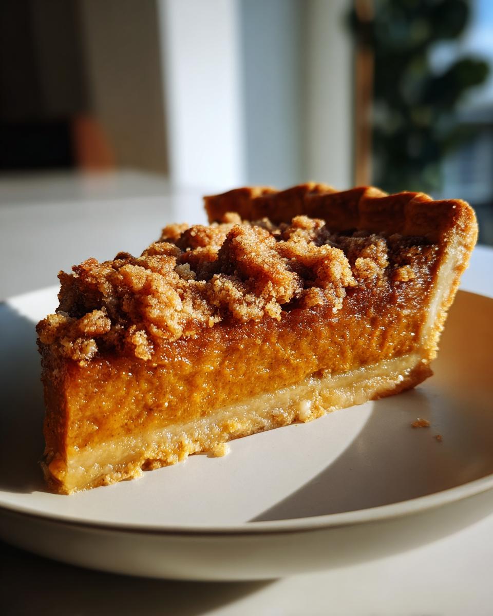 Perfect Pumpkin Pie with Irresistible Cinnamon Streusel 6 pumpkin pie filling and a golden and crisp cinnamon streusel topping - detail 1