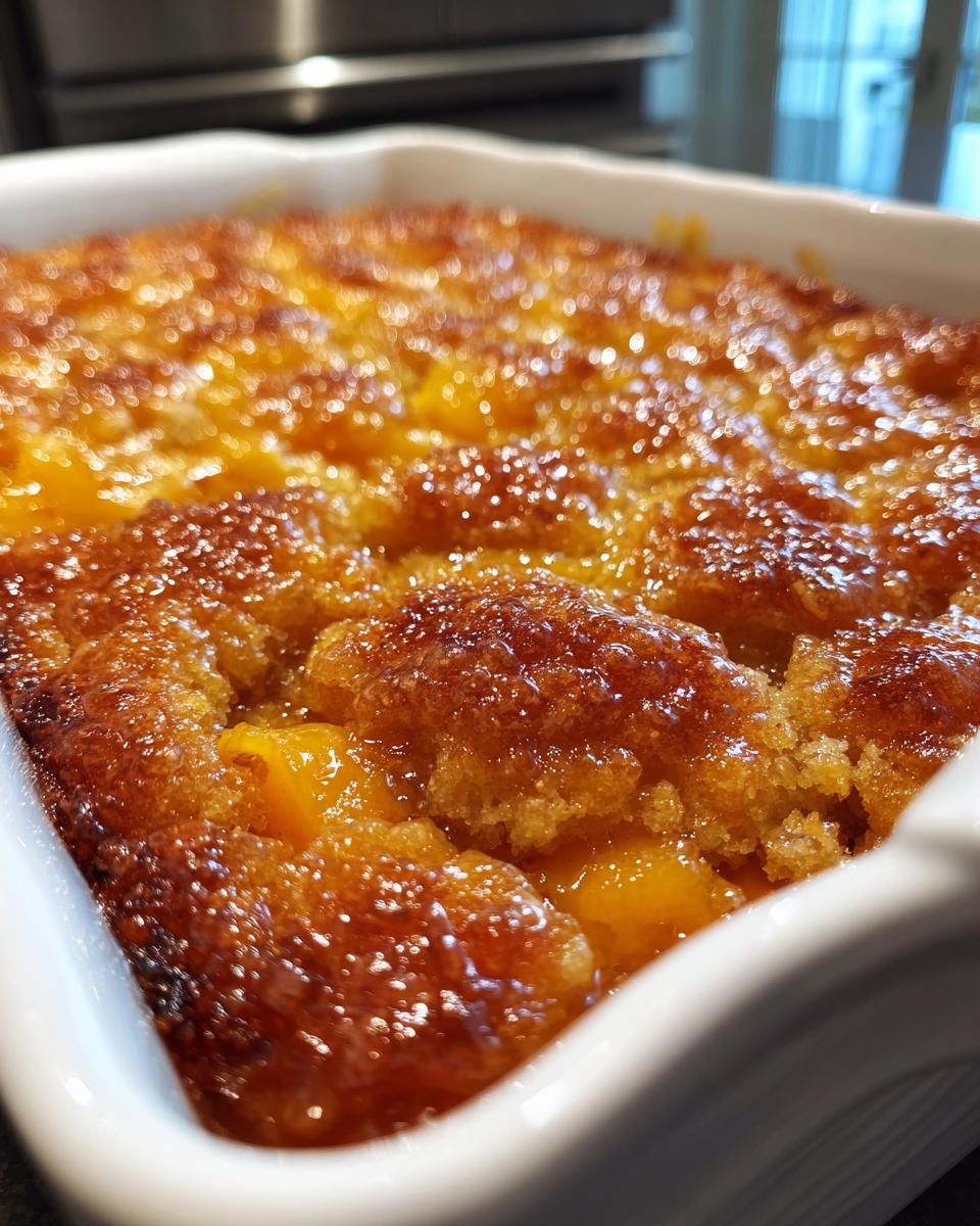 3-Ingredient Peach Cobbler Dump Cake That Stuns Every Time 6 3-Ingredient Peach Cobbler Dump Cake - detail 1