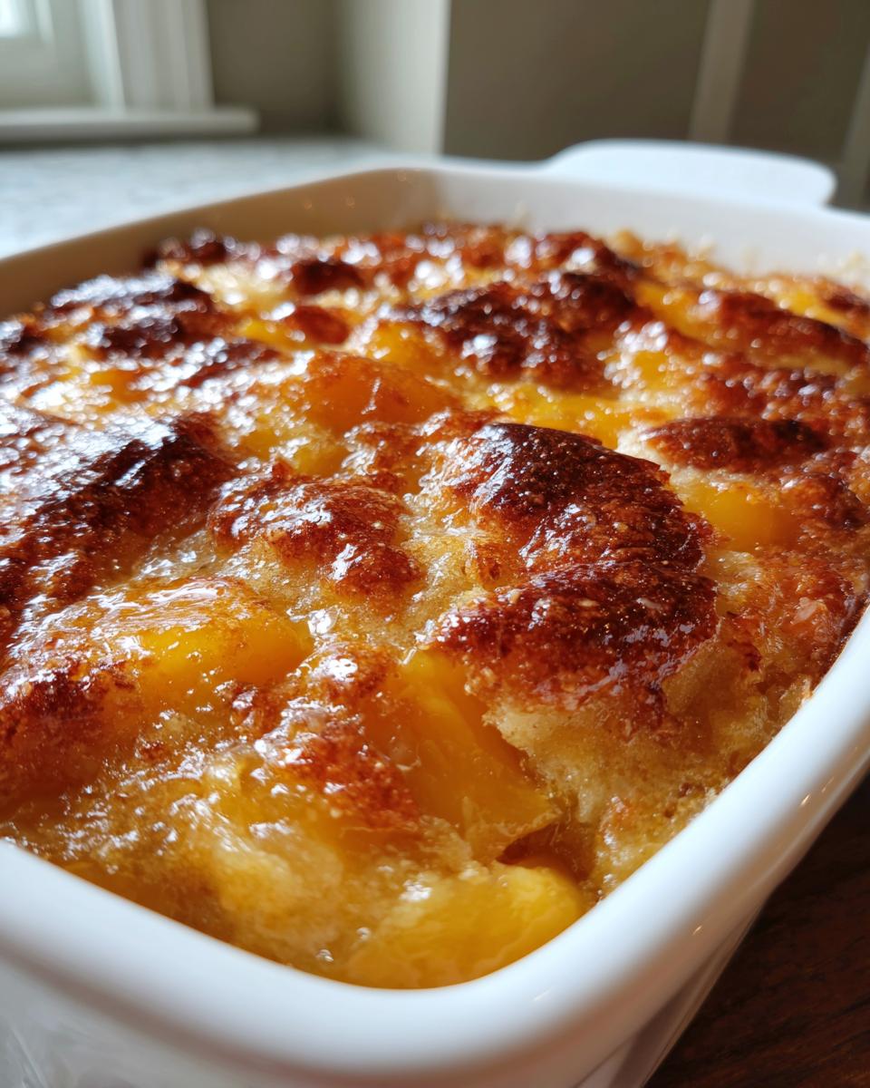3-Ingredient Peach Cobbler Dump Cake That Stuns Every Time 7 3-Ingredient Peach Cobbler Dump Cake - detail 2