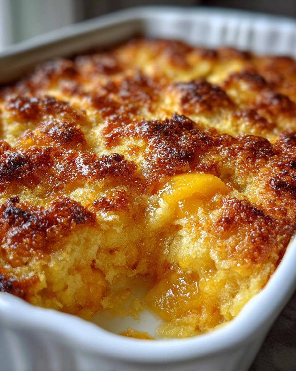 3-Ingredient Peach Cobbler Dump Cake That Stuns Every Time 8 3-Ingredient Peach Cobbler Dump Cake - detail 3