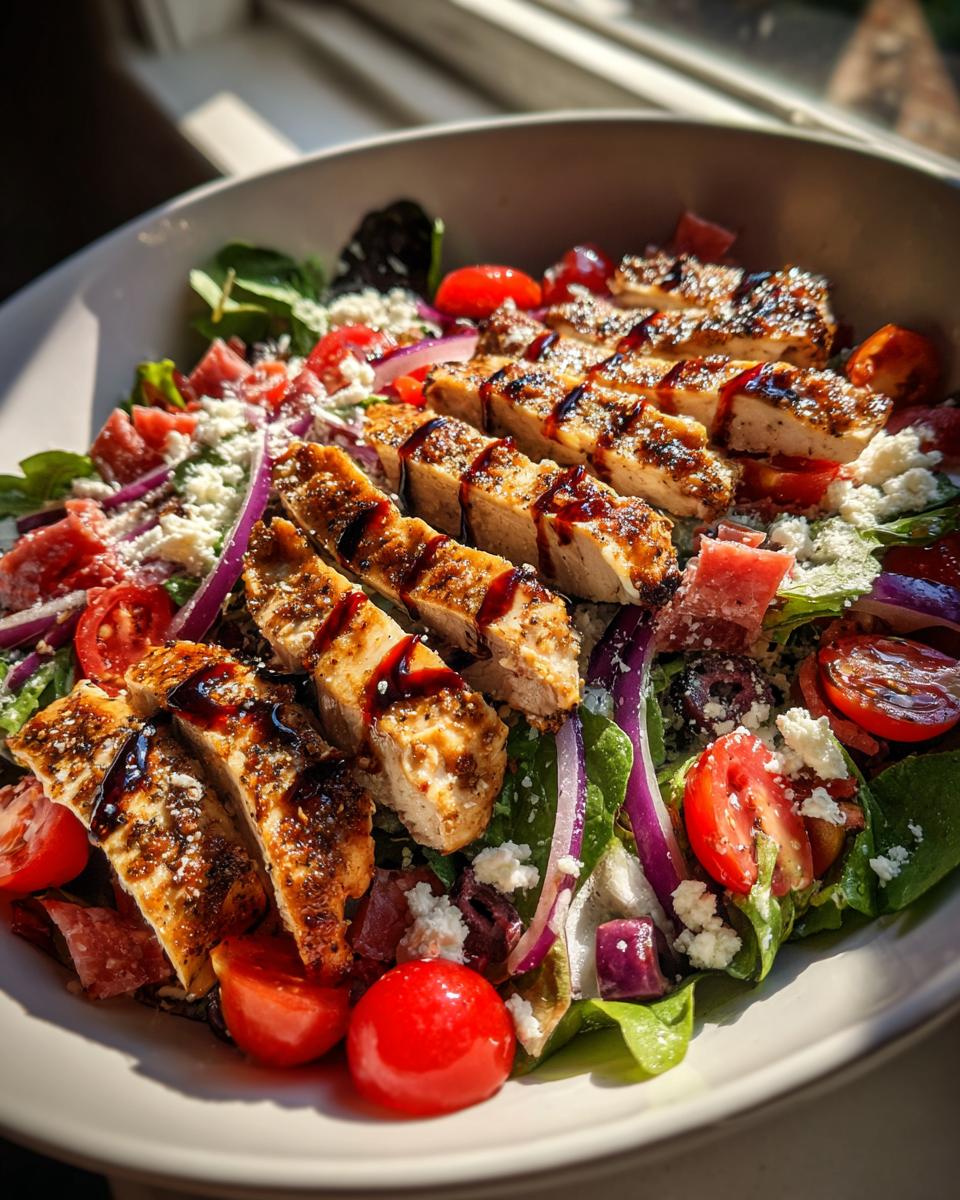 30-Minute Antipasto Grilled Chicken Salad That’s Insanely Delicious 4 Antipasto Grilled Chicken Salad - detail 1