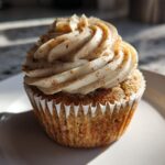 Moist Apple Cupcakes with Cinnamon Buttercream - Just 1 Bowl 8 Apple Cupcakes with Cinnamon Buttercream