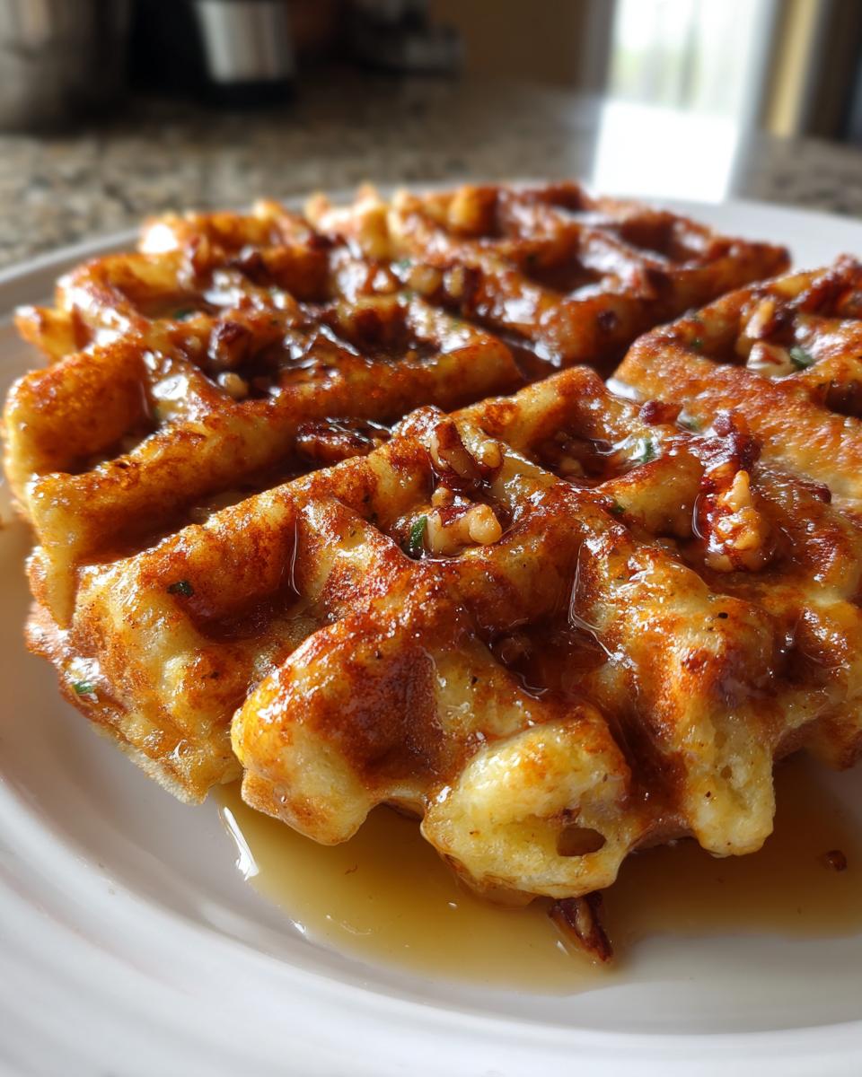 Apple Pecan Waffles - detail 1