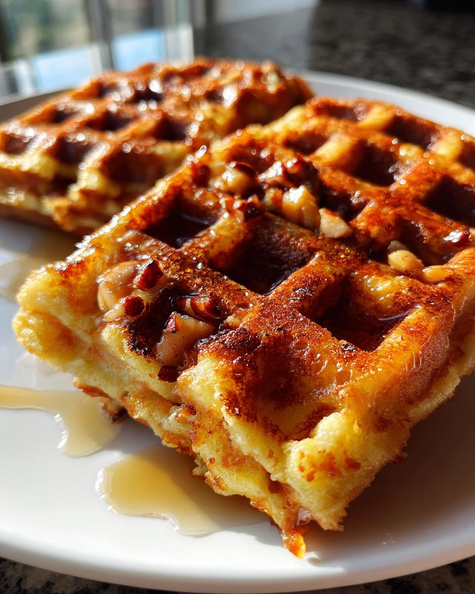 Apple Pecan Waffles - detail 3