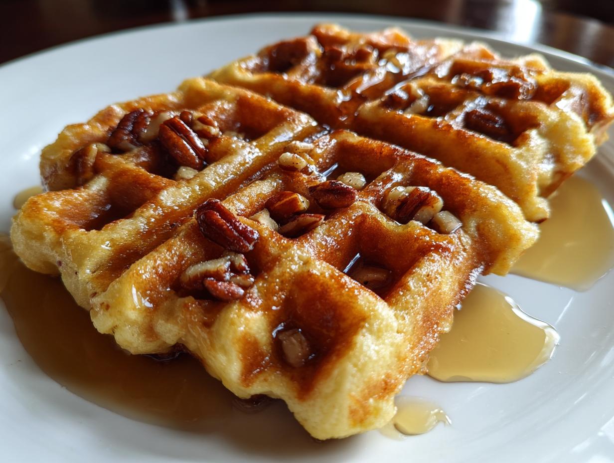 Apple Pecan Waffles