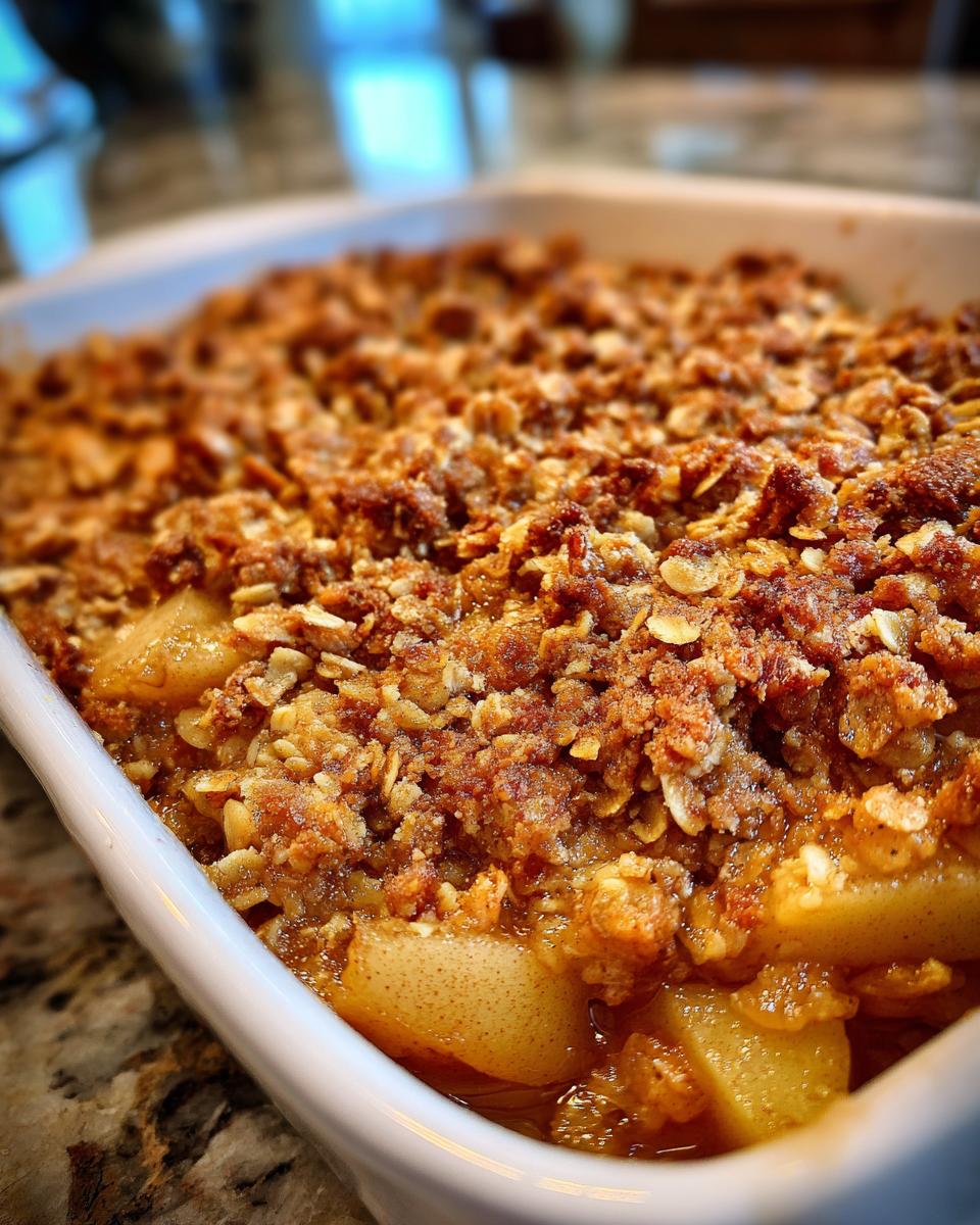 Irresistible 3-Ingredient Apple and Pear Crisp Recipe 5 Apple and Pear Crisp - detail 1