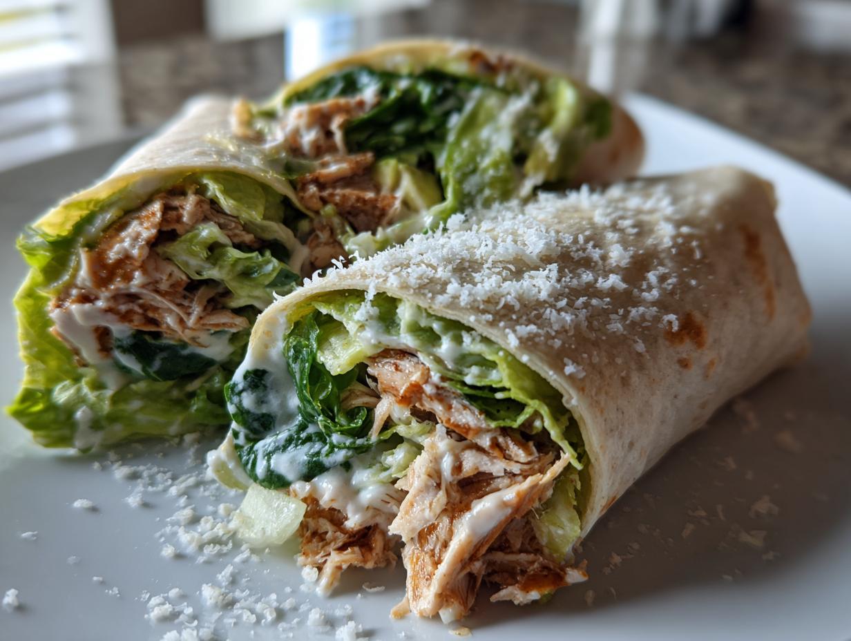 Avocado Chicken Caesar Wrap