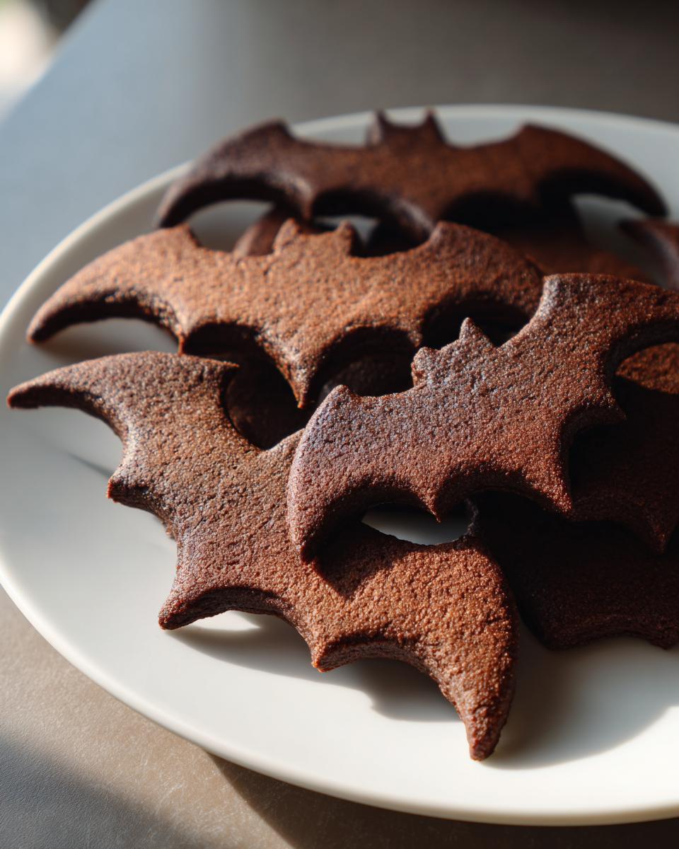 Creepy Chocolate Bat Silhouette Cookies in 8 Steps 7 Bat Silhouette Cookies - detail 2