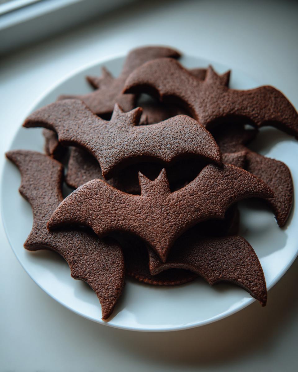 Creepy Chocolate Bat Silhouette Cookies in 8 Steps 9 Bat Silhouette Cookies - detail 4