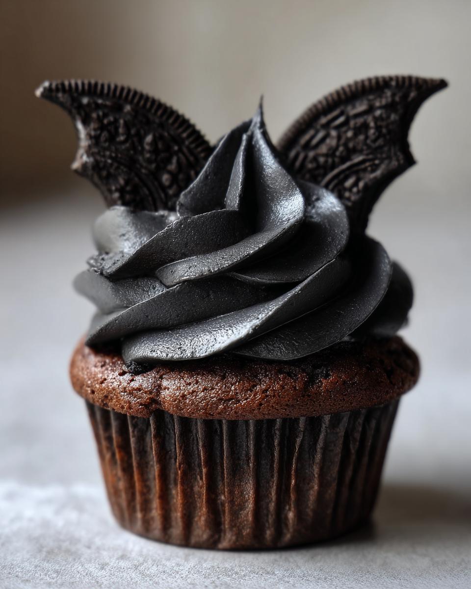 Spooky Bat Wing Cupcakes in 4 Easy Steps 5 Bat Wing Cupcakes - detail 2