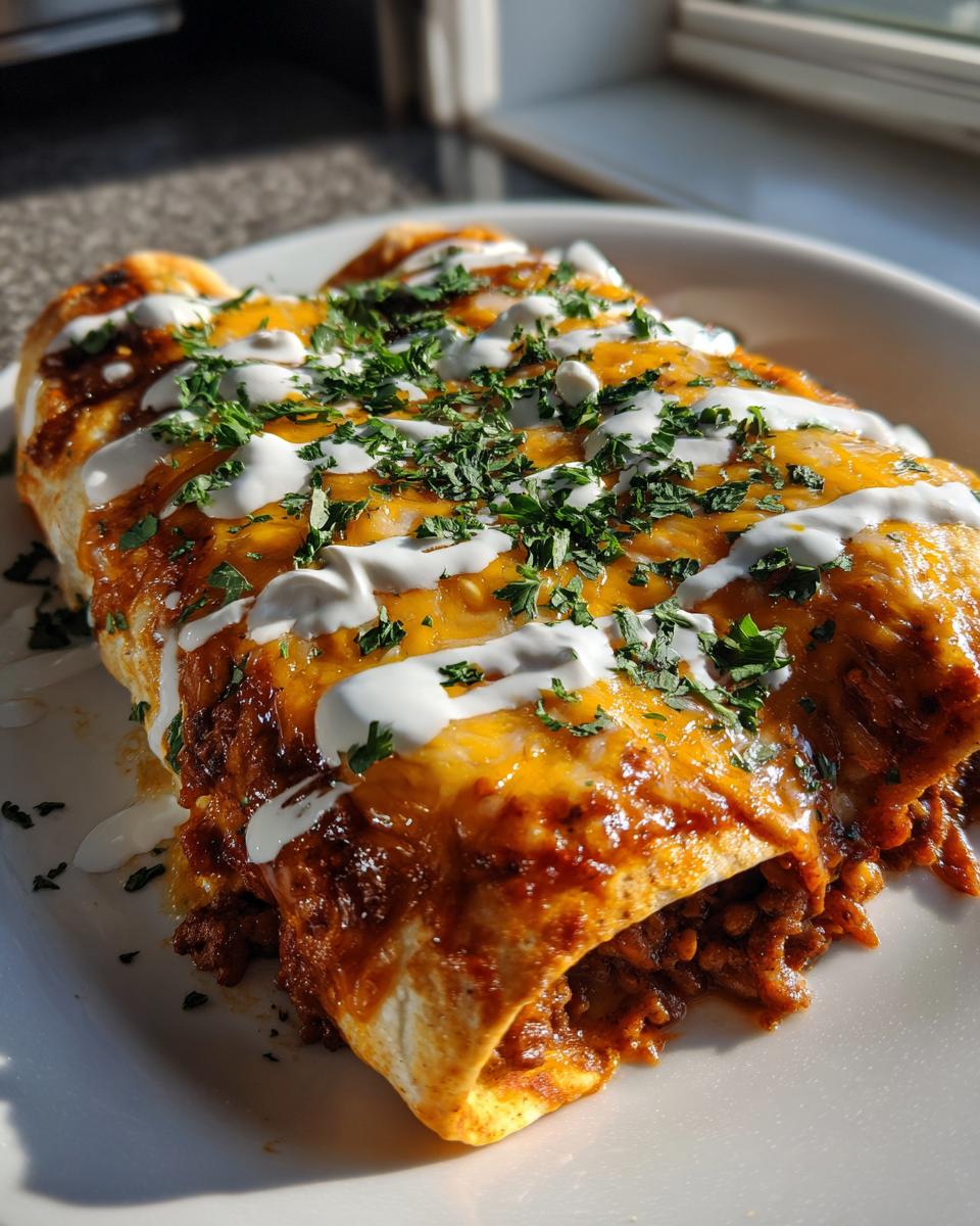 Hearty 6-Ingredient Beef and Bean Smothered Burritos Recipe 5 Beef and Bean Smothered Burritos - detail 2