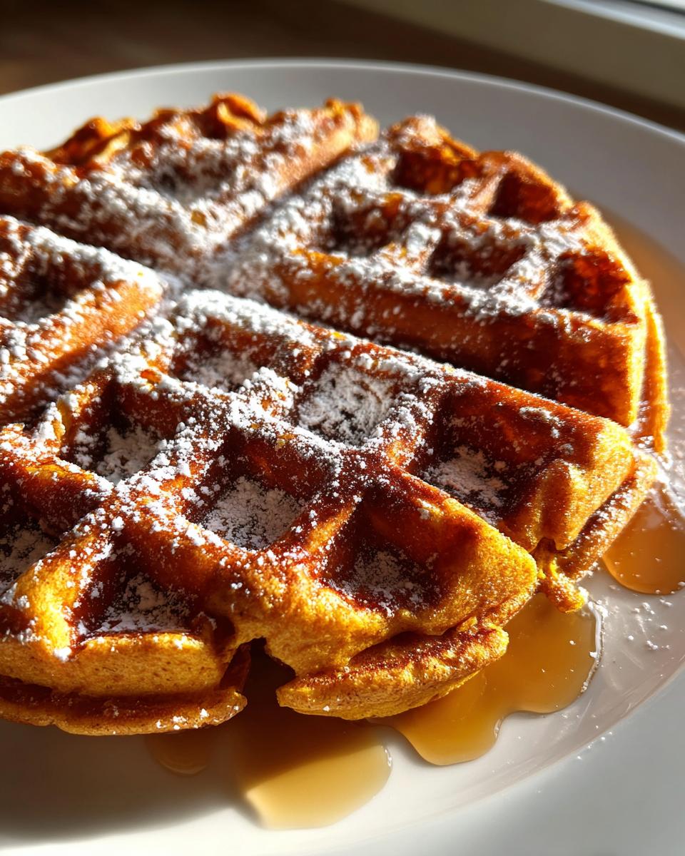 Belgian-Style Pumpkin Waffles - detail 1