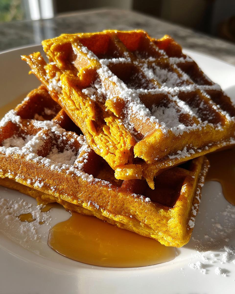 Belgian-Style Pumpkin Waffles - detail 3