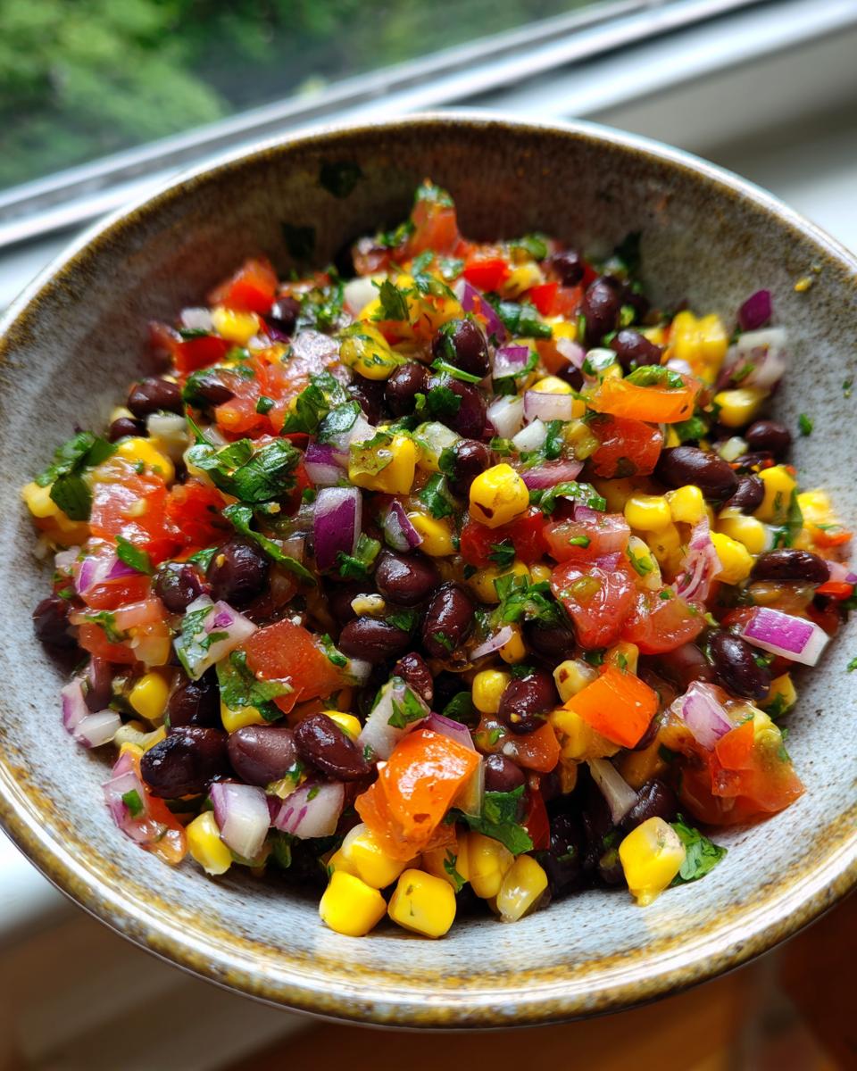 30-Minute Black Bean and Corn Salsa That Steals the Show 7 Black Bean and Corn Salsa - detail 2