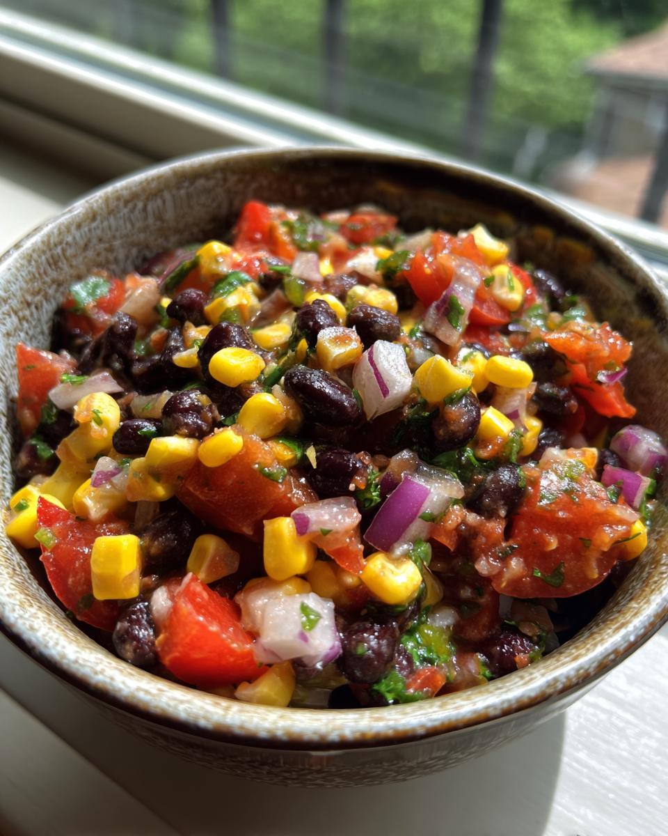 30-Minute Black Bean and Corn Salsa That Steals the Show 9 Black Bean and Corn Salsa - detail 4