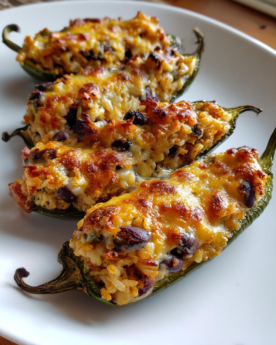 Spicy Black Bean and Rice Stuffed Jalapeños in Just 30 Minutes 4 Black Bean and Rice Stuffed Jalapeños - detail 1