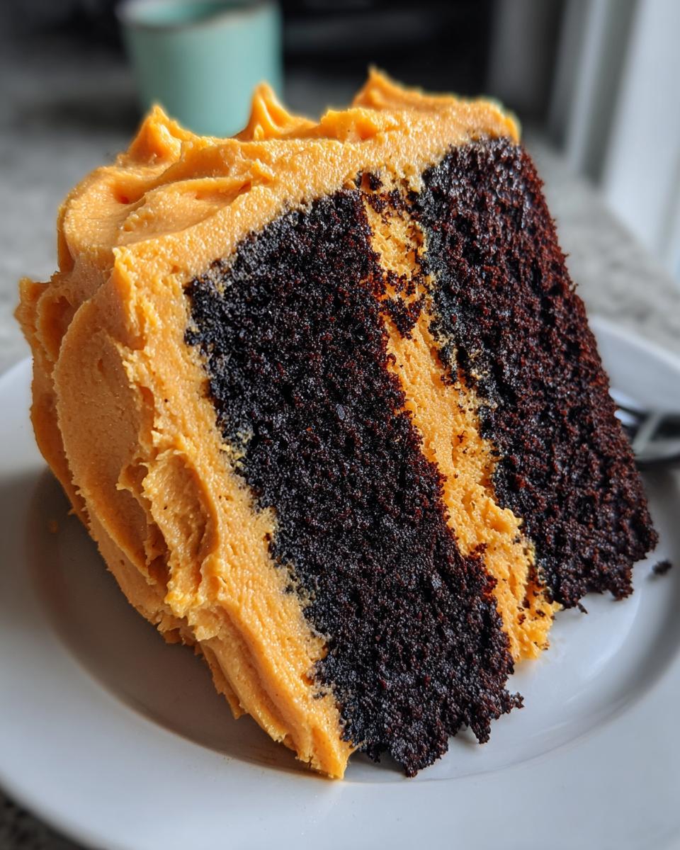 Bold 48-Hour Black Velvet Cake with Orange Buttercream Bliss 8 Black Velvet Cake with Orange Buttercream - detail 3