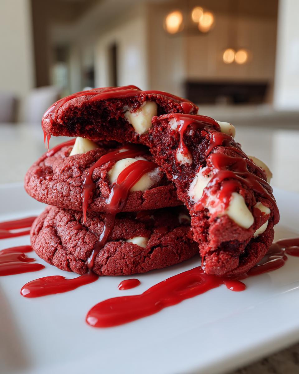 Spooky Blood Drip Red Velvet Cookies in 20 Minutes 6 Blood Drip Red Velvet Cookies - detail 1