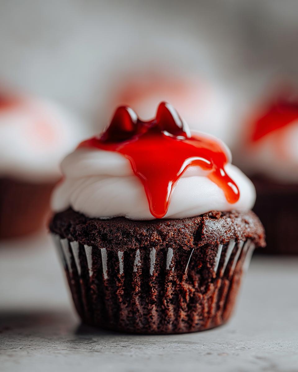 18 Spooky Bloody Vampire Bite Cupcakes That Astonish at Halloween 6 Bloody Vampire Bite Cupcakes - detail 2