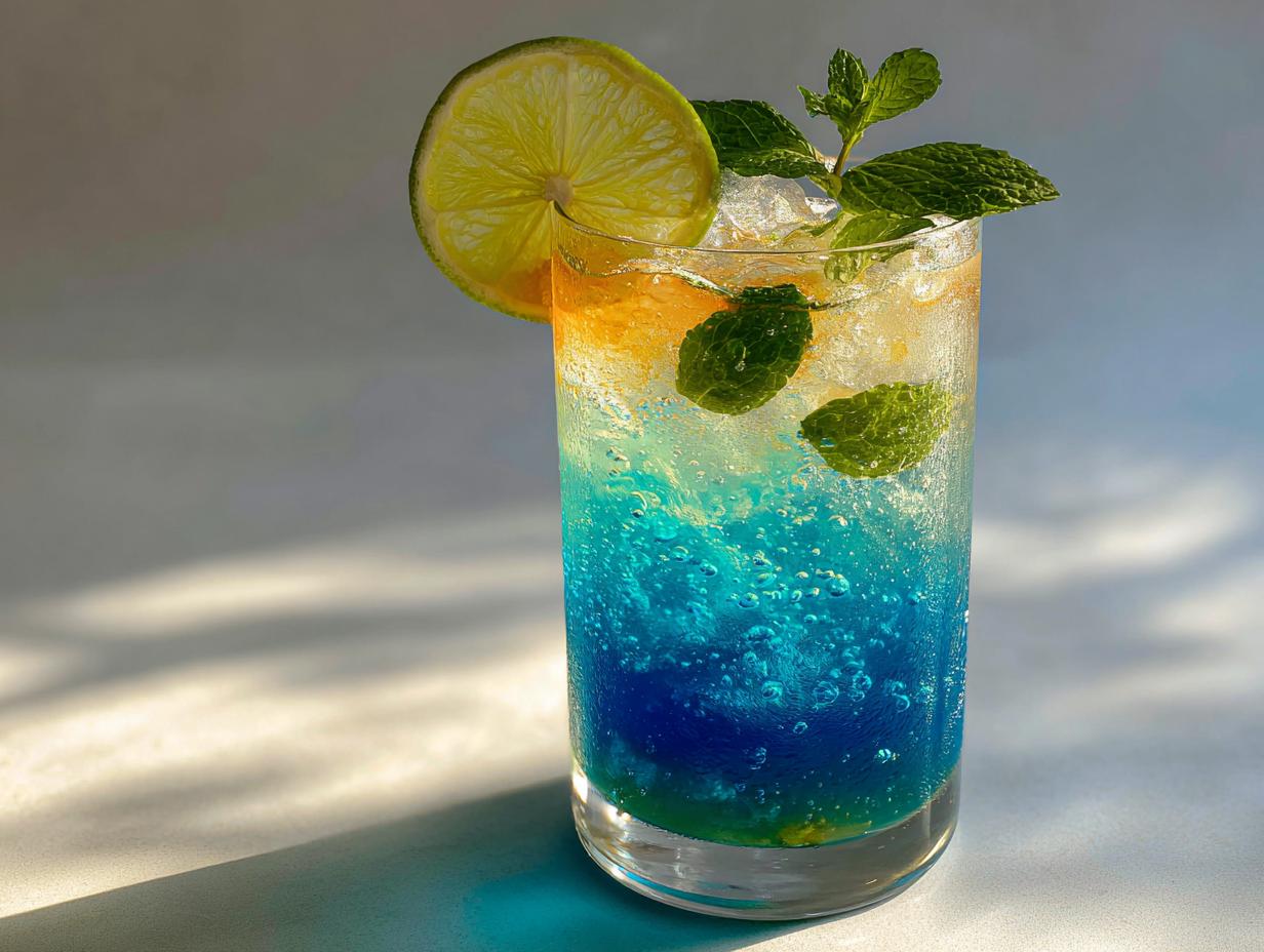 Blue Curaçao Mocktail