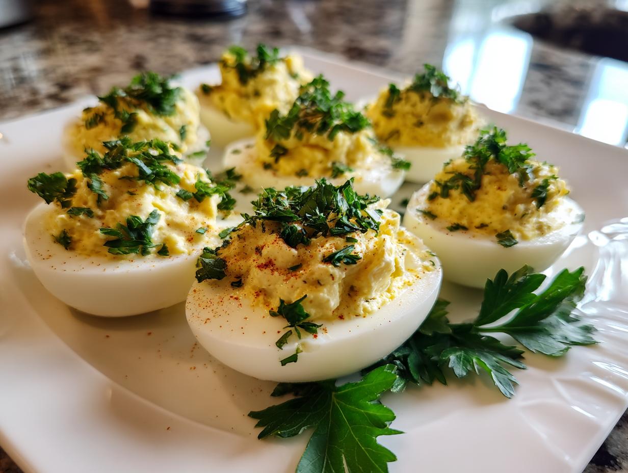Caesar Deviled Eggs