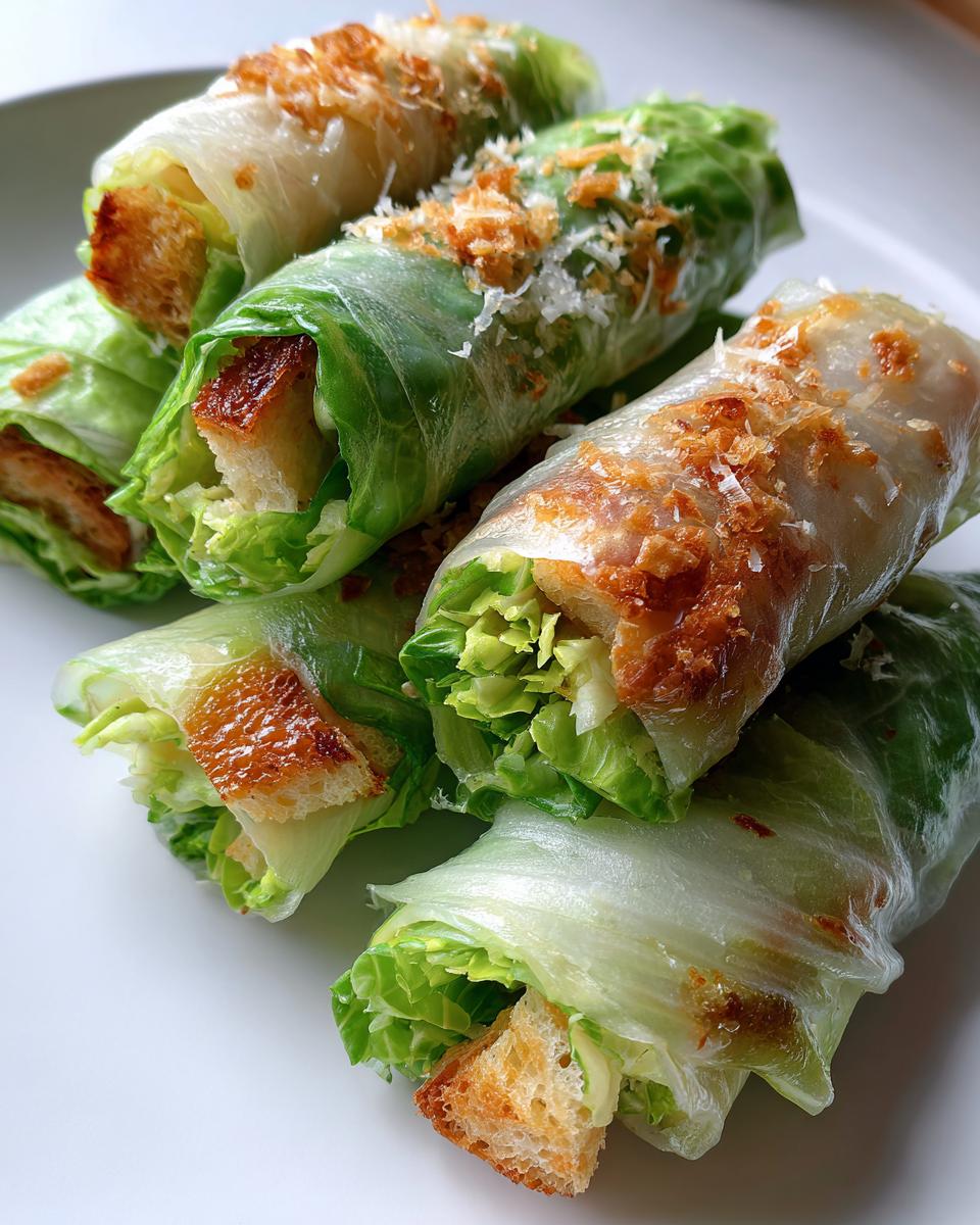 Irresistible Caesar Salad Spring Rolls in 15 Minutes 3 Caesar Salad Spring Rolls - detail 1
